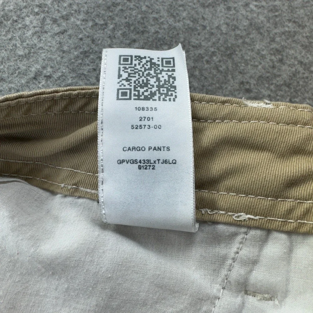 True Religion Cargo Pants Mens 34x31 Straight Fit Tan Khaki Cotton Twill Utility